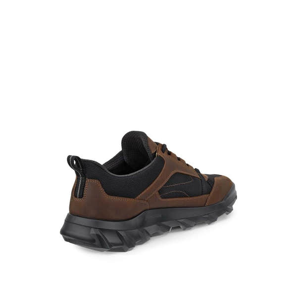Ecco Mx M Low Waterproof Mens Camel/Black Leather & Textile Waterproof Lace Up Shoes