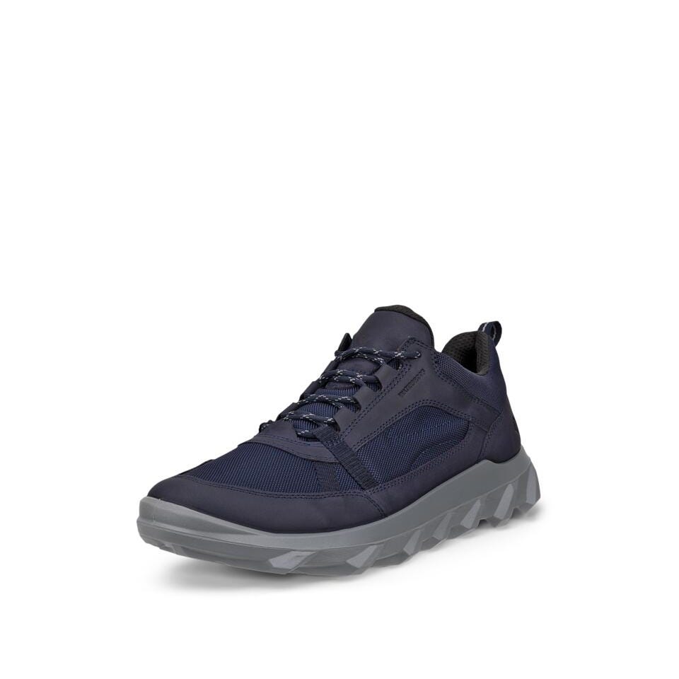 Ecco Mx M Low Waterproof Mens Night Sky Leather & Textile Waterproof Lace Up Shoes