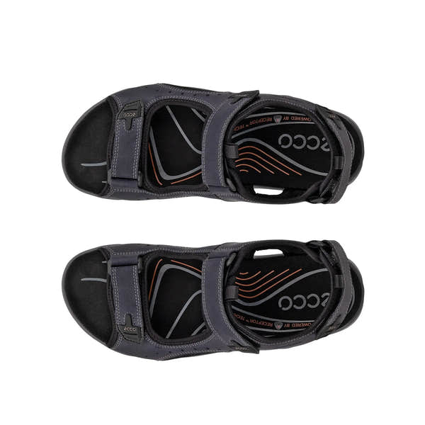 Ecco Offroad Andes II M LTD men's marine leather touch fastening sandals with adjustable straps and cushioned insoles.