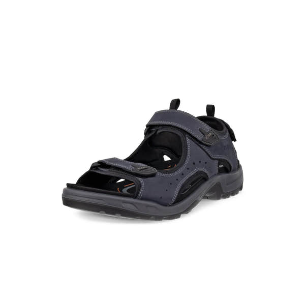 Ecco Offroad Andes II M LTD men's marine leather sports sandals with touch fastening straps and rugged outdoor sole.