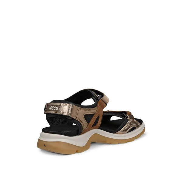 Ecco Ladies Offroad W 06956352043 Multi Brown Leather Touch Fastening Sandals with chunky sole.