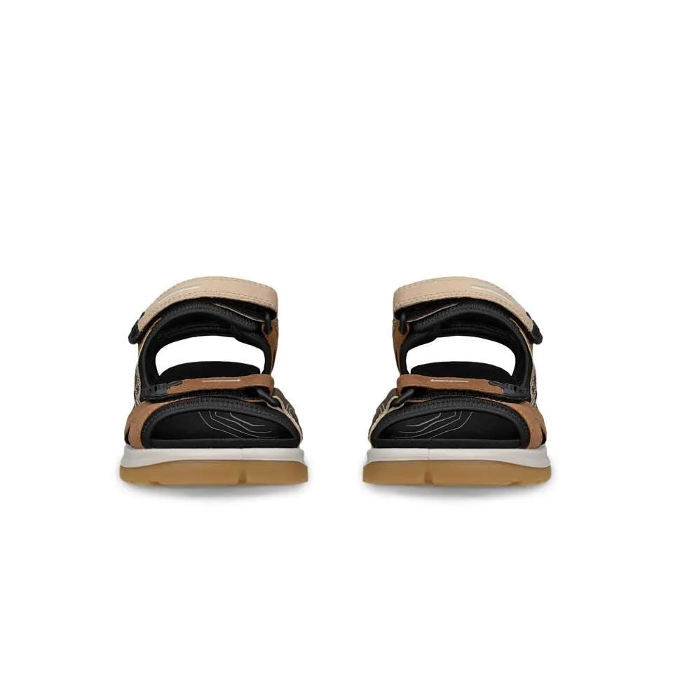 Ecco Offroad W Ladies Brown Leather Touch Fastening Sandals, open-toe casual footwear with adjustable straps and rugged sole.