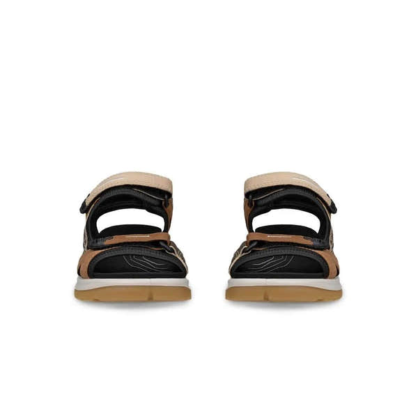 Ecco Offroad W Ladies Brown Leather Touch Fastening Sandals, open-toe casual footwear with adjustable straps and rugged sole.