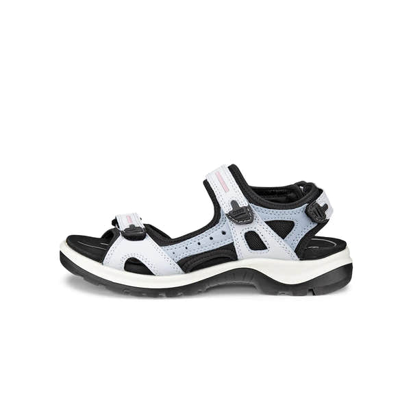 Ecco Offroad W Ladies Dusty Blue Leather Touch Fastening Sandals for summer outdoor activities.