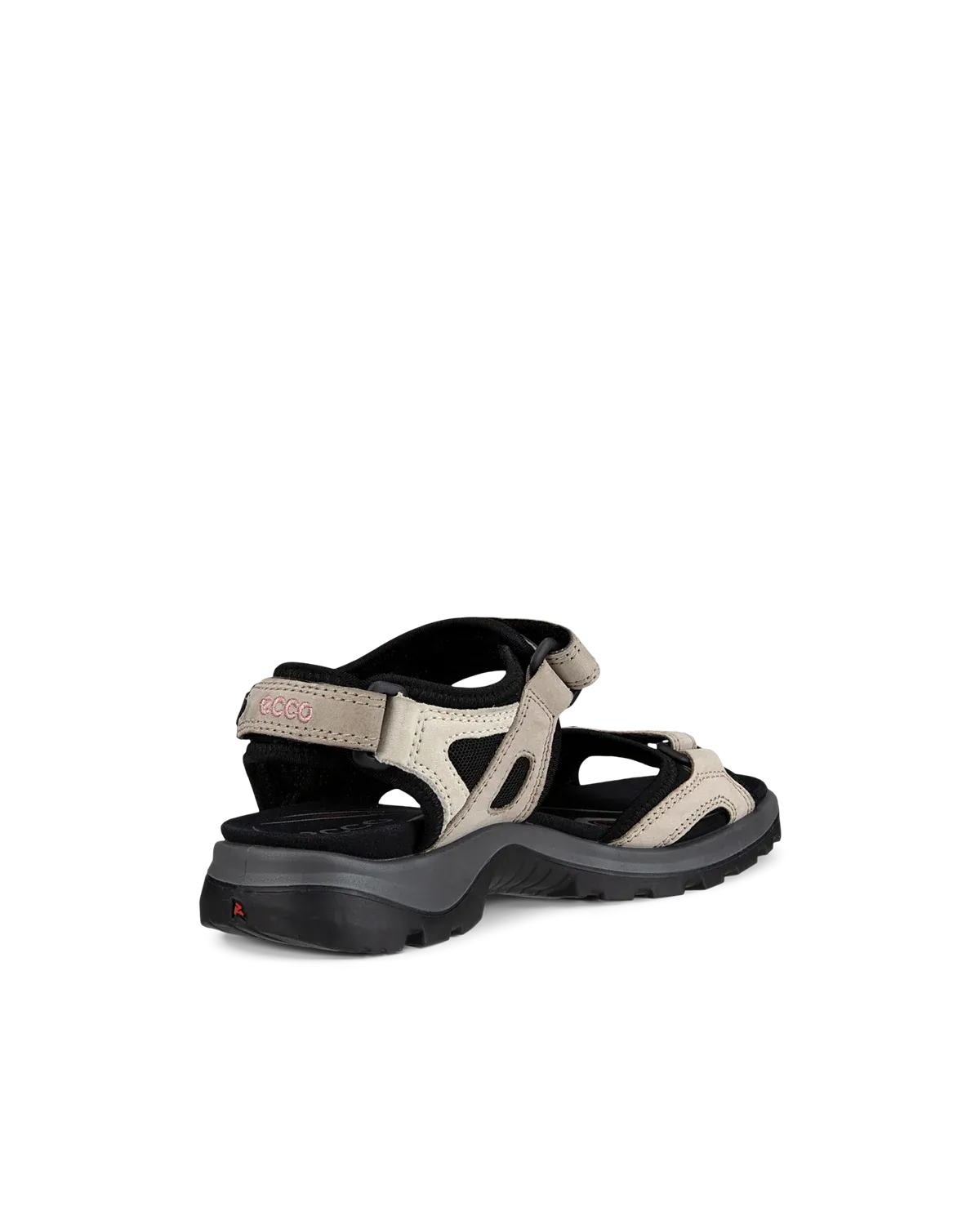 Ecco Offroad Yucatan Ladies Beige Nubuck Touch Fastening Sandals with adjustable straps and rugged soles.