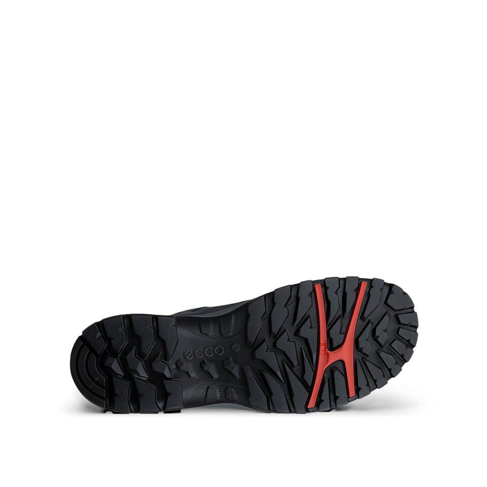Ecco Receptor Trekk M Waterproof Mens Marine/Steel Leather & Textile Waterproof Lace Up Shoes