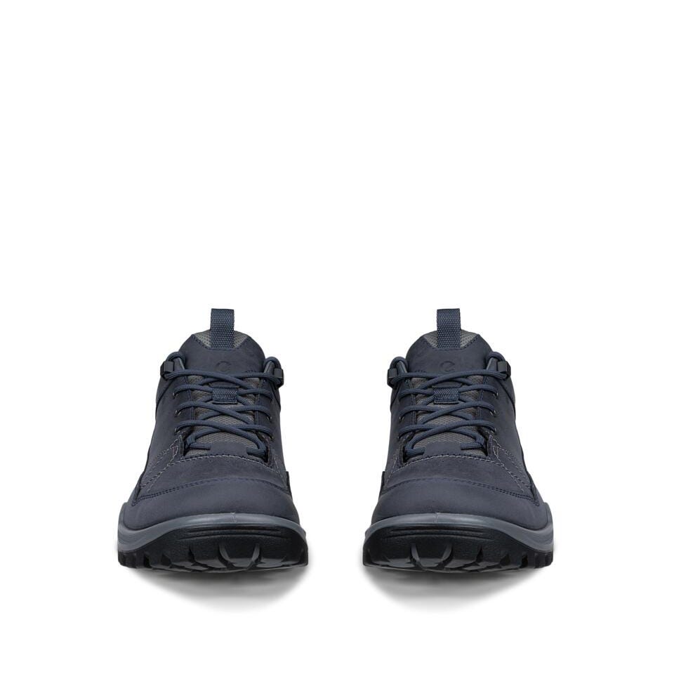 Ecco Receptor Trekk M Waterproof Mens Marine/Steel Leather & Textile Waterproof Lace Up Shoes