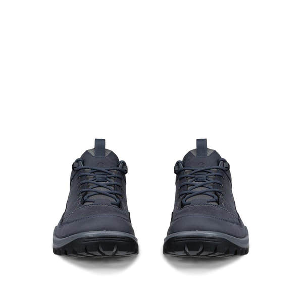 Ecco Receptor Trekk M Waterproof Mens Marine/Steel Leather & Textile Waterproof Lace Up Shoes