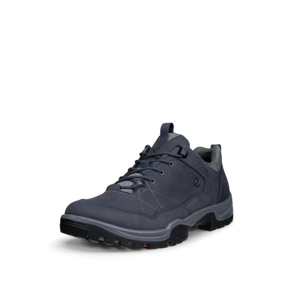 Ecco Receptor Trekk M Waterproof Mens Marine/Steel Leather & Textile Waterproof Lace Up Shoes