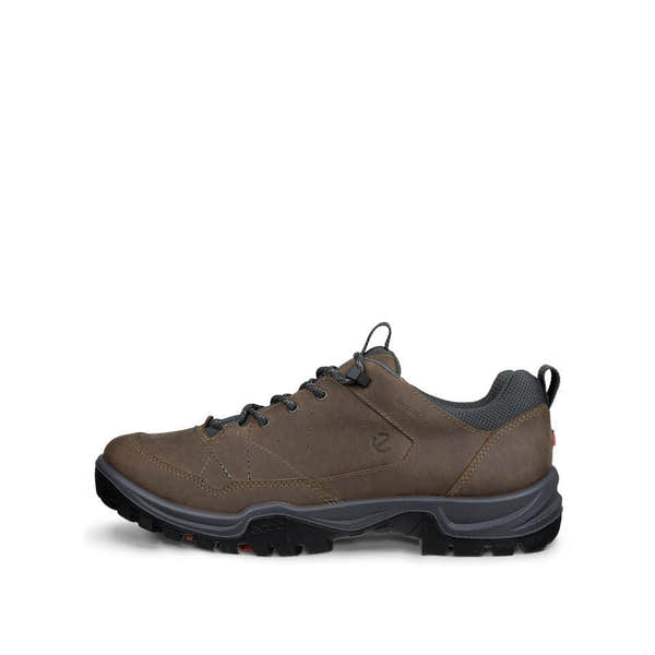 Ecco Receptor Trekk M Waterproof Mens Nutmeg Brown/Magnet Leather & Textile Waterproof Lace Up Shoes