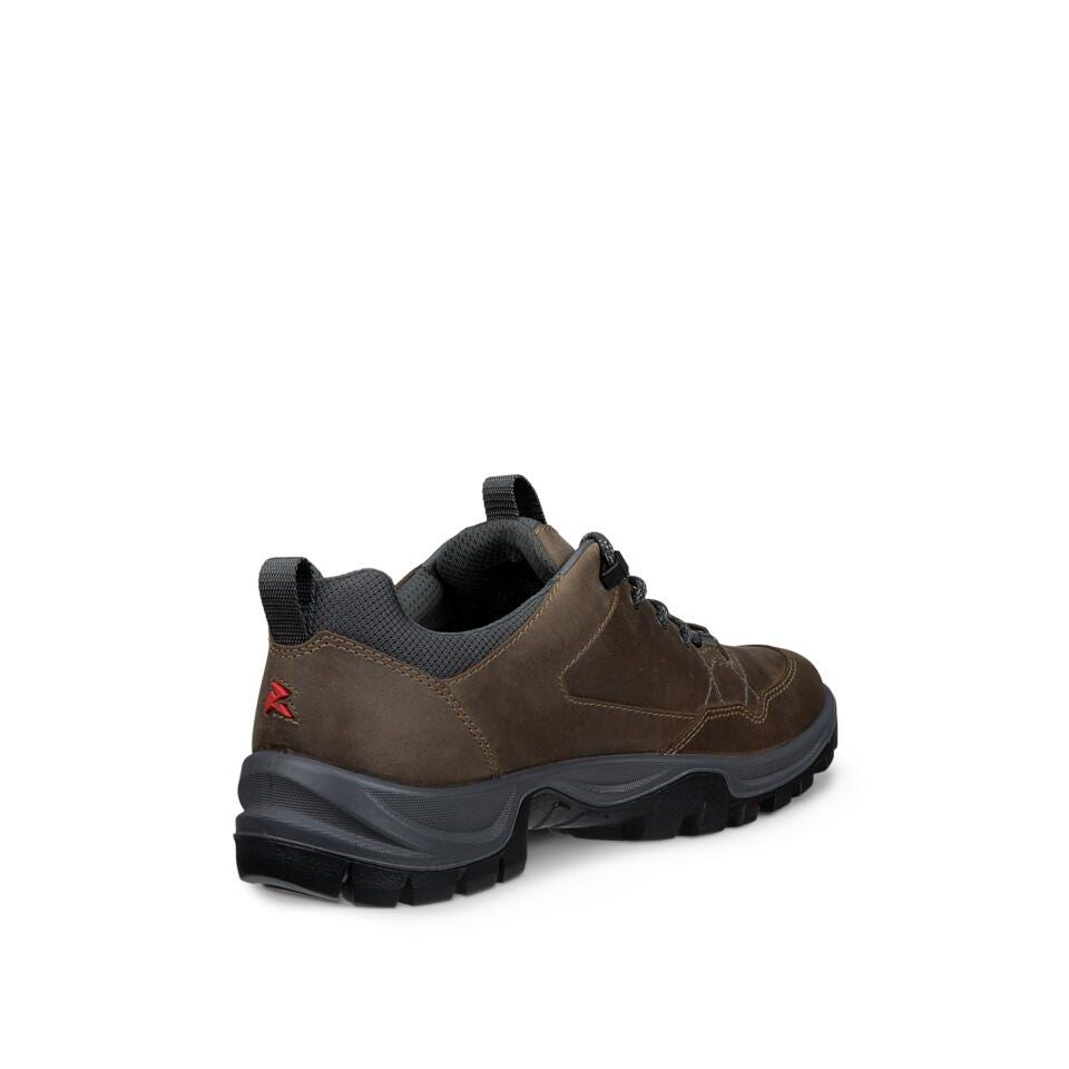 Ecco Receptor Trekk M Waterproof Mens Nutmeg Brown/Magnet Leather & Textile Waterproof Lace Up Shoes