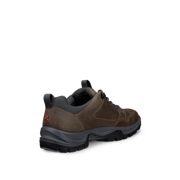 Ecco Receptor Trekk M Waterproof Mens Nutmeg Brown/Magnet Leather & Textile Waterproof Lace Up Shoes