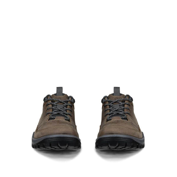 Ecco Receptor Trekk M Waterproof Mens Nutmeg Brown/Magnet Leather & Textile Waterproof Lace Up Shoes