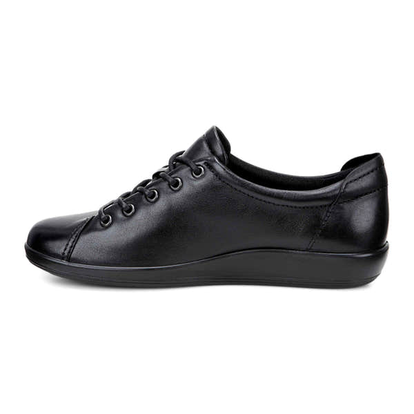 Ecco Soft 2.0 206503 56723 Ladies Black Leather Lace Up Shoes-elevate your sole
