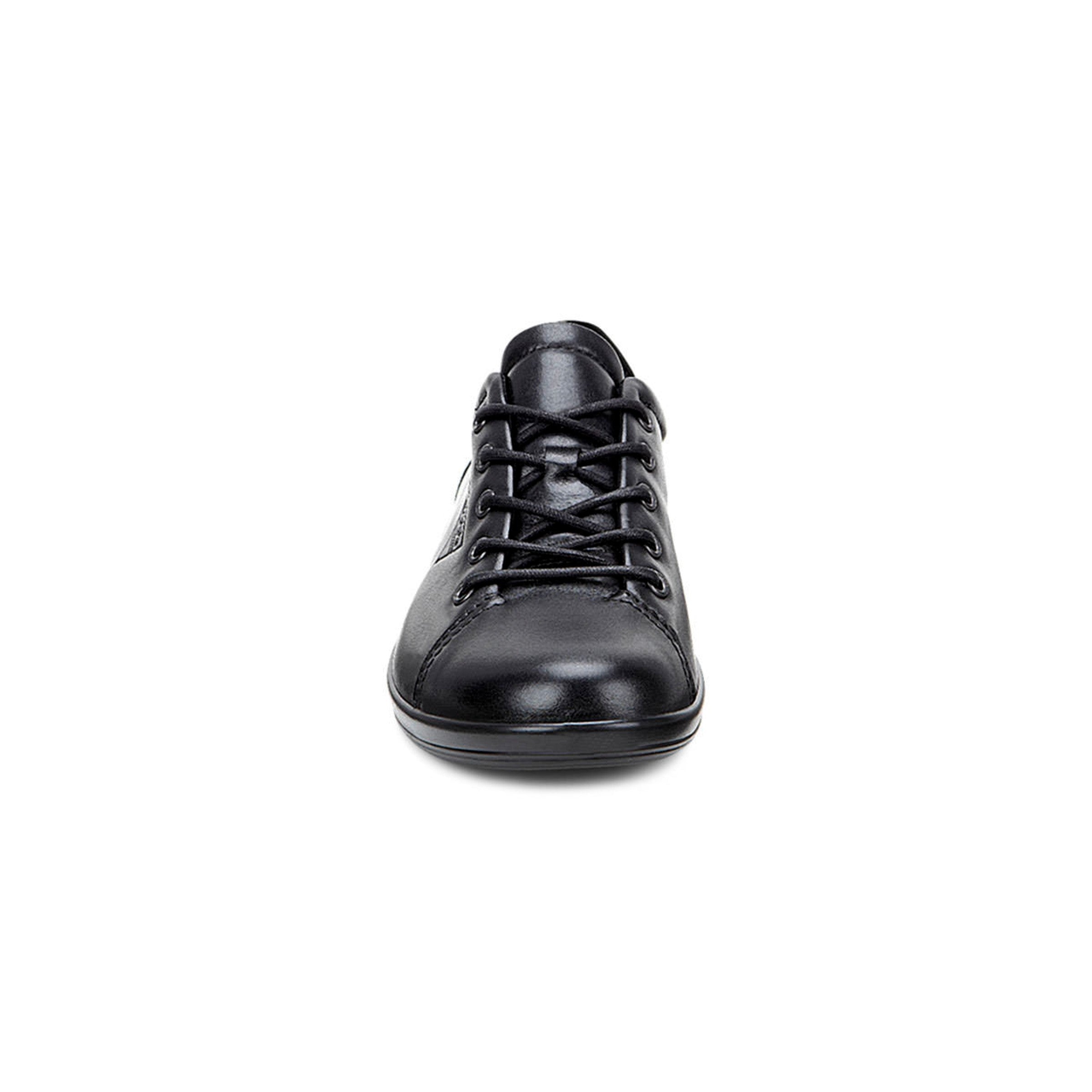 Ecco Soft 2.0 206503 56723 Ladies Black Leather Lace Up Shoes-elevate your sole