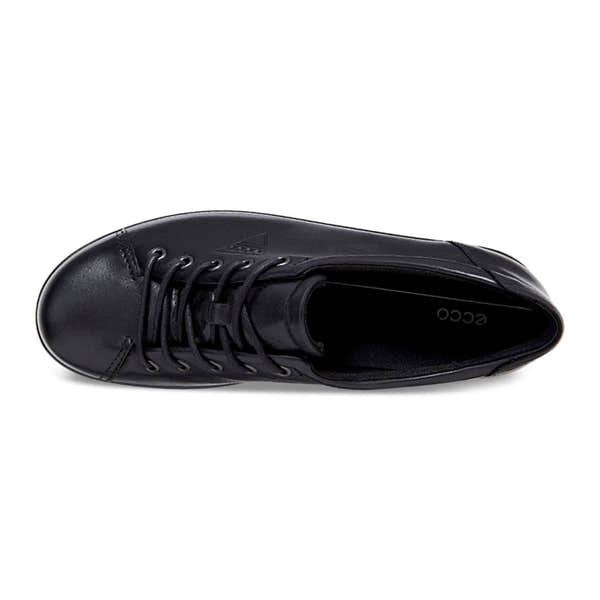 Ecco Soft 2.0 206503 56723 Ladies Black Leather Lace Up Shoes-elevate your sole