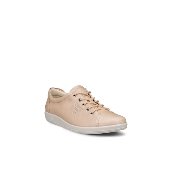 Ecco Soft 2.0 20650301009 Ladies Nature Leather Lace Up Trainers