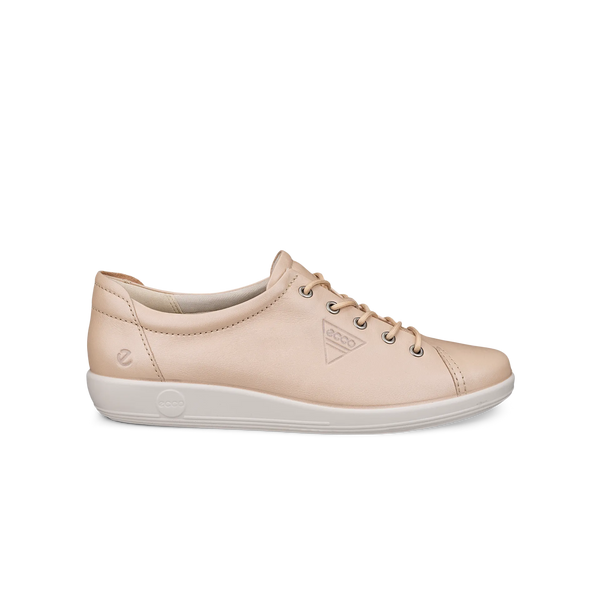 Ecco Soft 2.0 20650301009 Ladies Nature Leather Lace Up Trainers