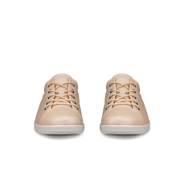 Ecco Soft 2.0 20650301009 Ladies Nature Leather Lace Up Trainers