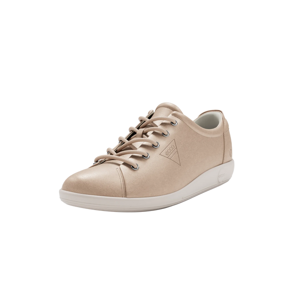 Ecco Soft 2.0 20650301009 Ladies Nature Leather Lace Up Trainers