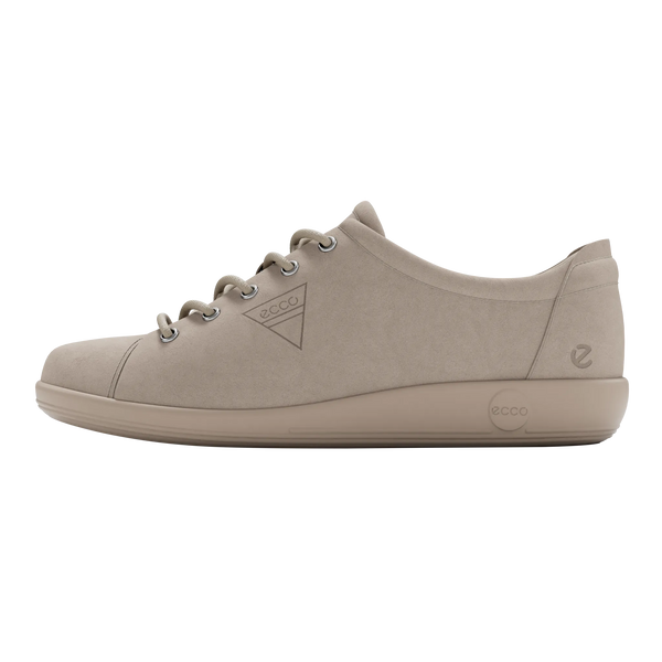 Ecco Soft 2.0 20650361510 Ladies Pure Cashmere Leather Lace Up Trainers