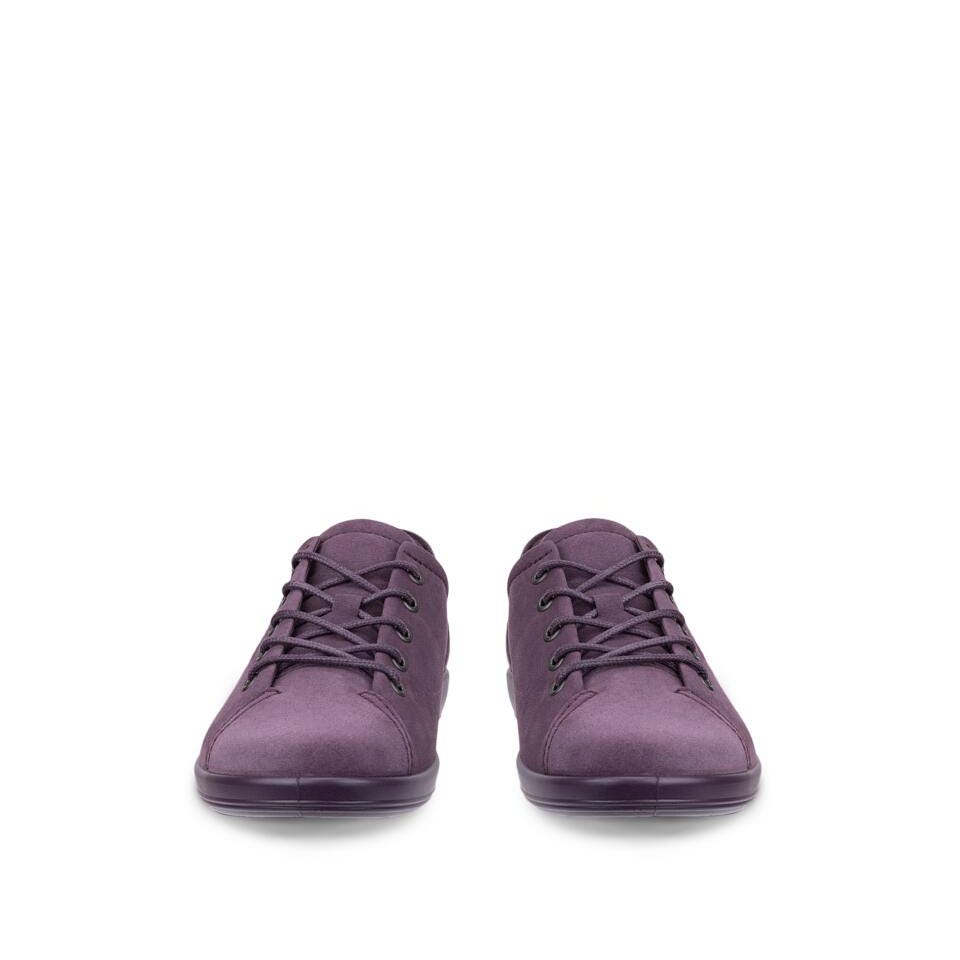Ecco Soft 2.0 Ladies Mauve Leather Lace Up Shoes, pair view.