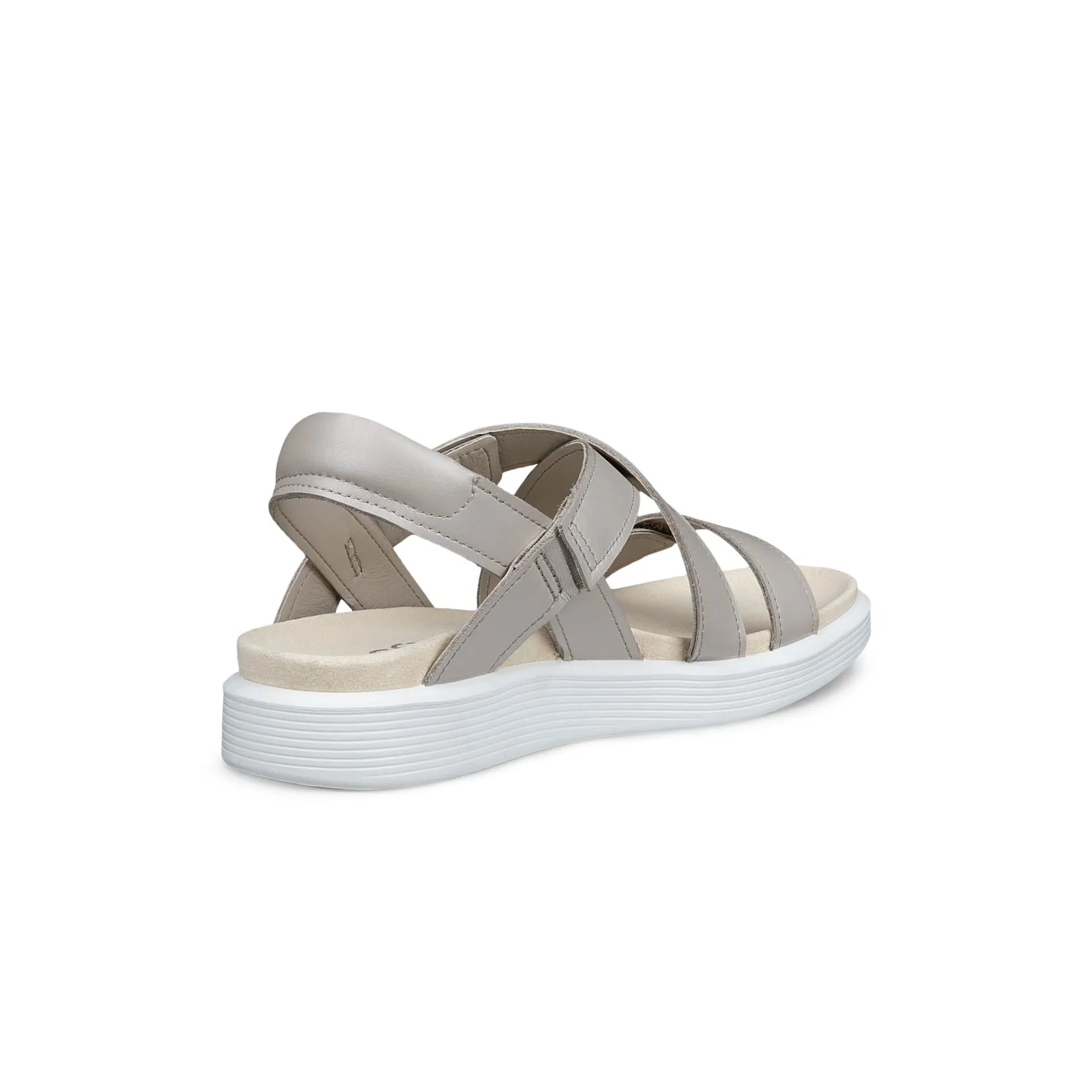 Light gray sandal with white sole on a white background