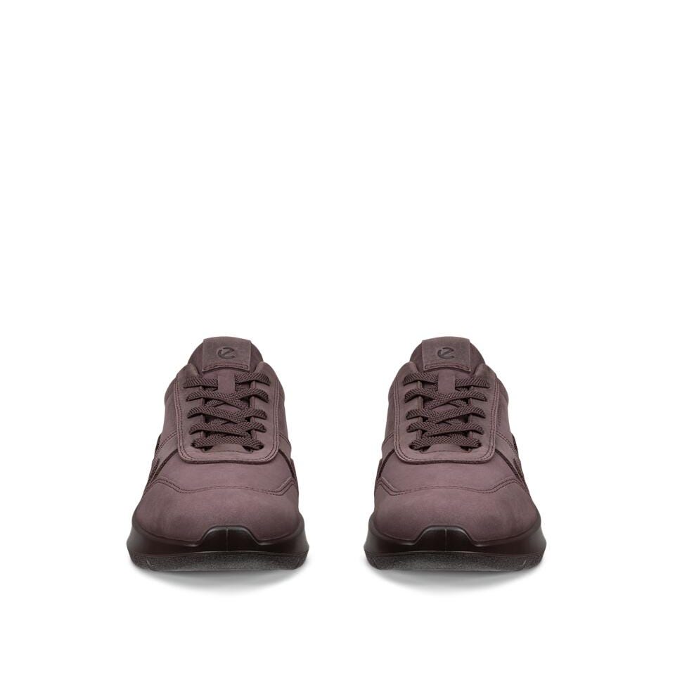 Ecco Valerie W Waterproof Ladies Raisin/Raisin Leather Waterproof Lace Up Trainers, pair view.