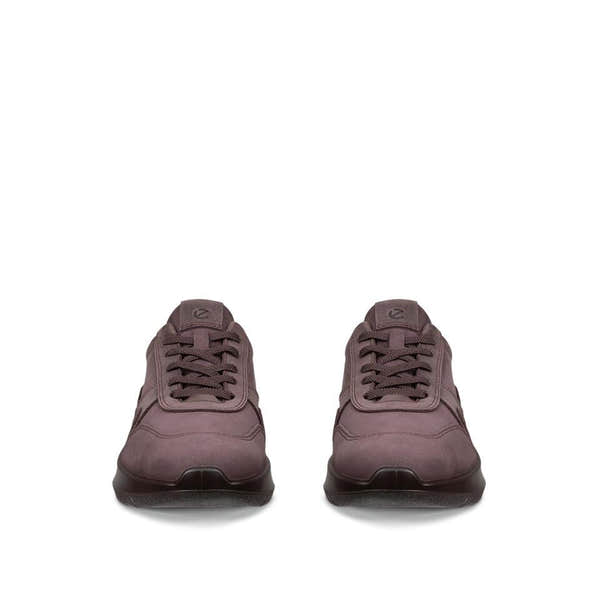 Ecco Valerie W Waterproof Ladies Raisin/Raisin Leather Waterproof Lace Up Trainers, pair view.
