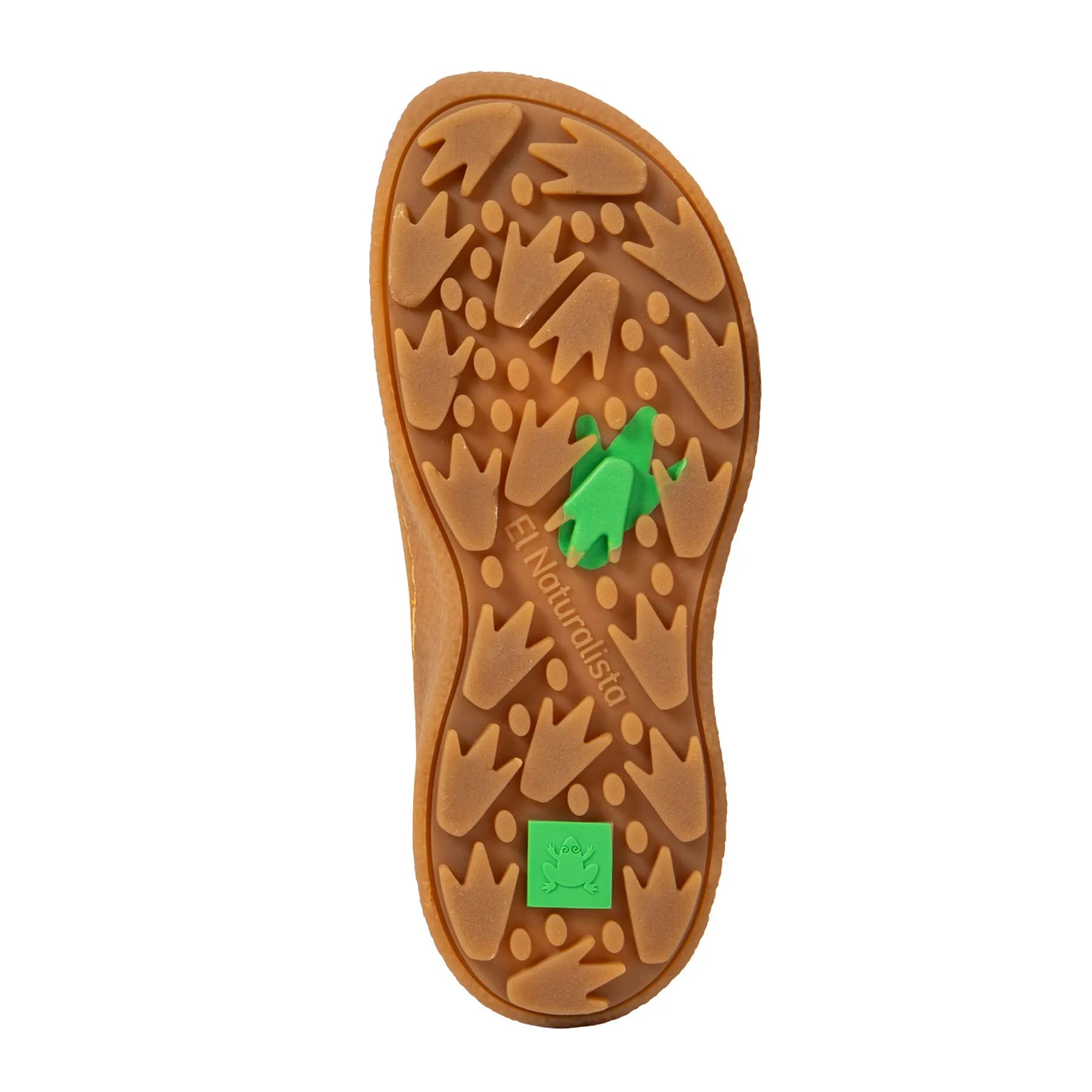 El Naturalista N5435A unisex wide Spanish multi-color leather lace-up shoes, cream color with decorative cutouts and green frog logo.