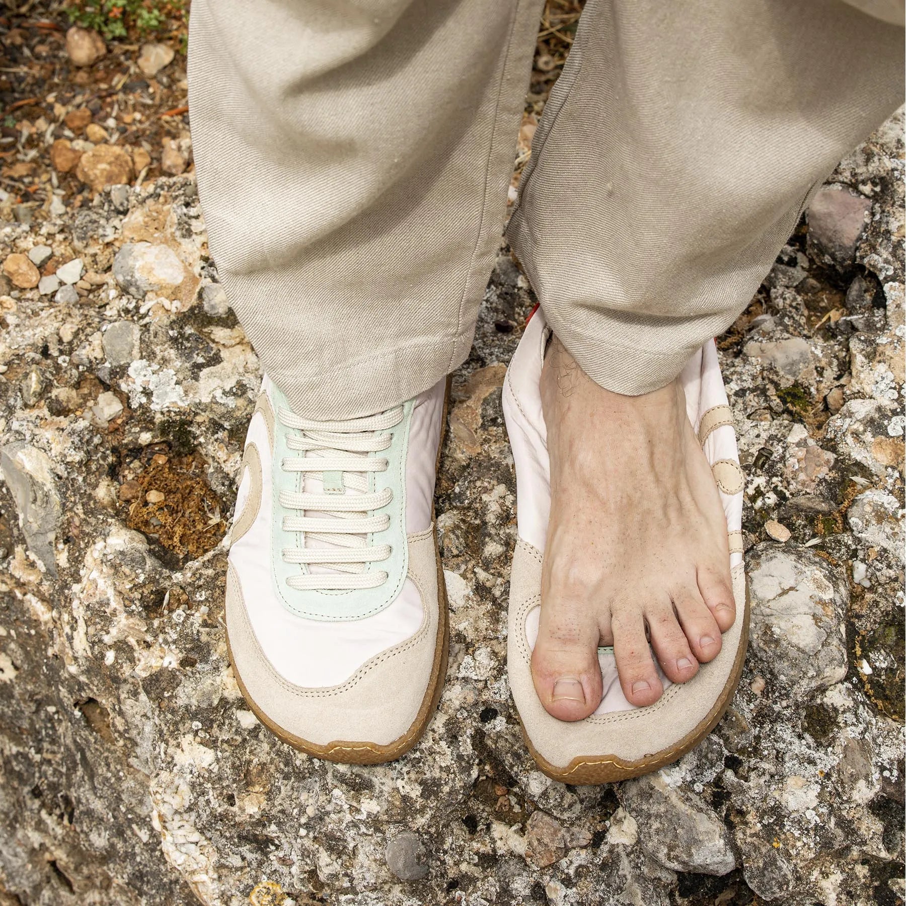 El Naturalista N5435A Unisex Wide Spanish Multi Cream Leather Lace Up Shoes