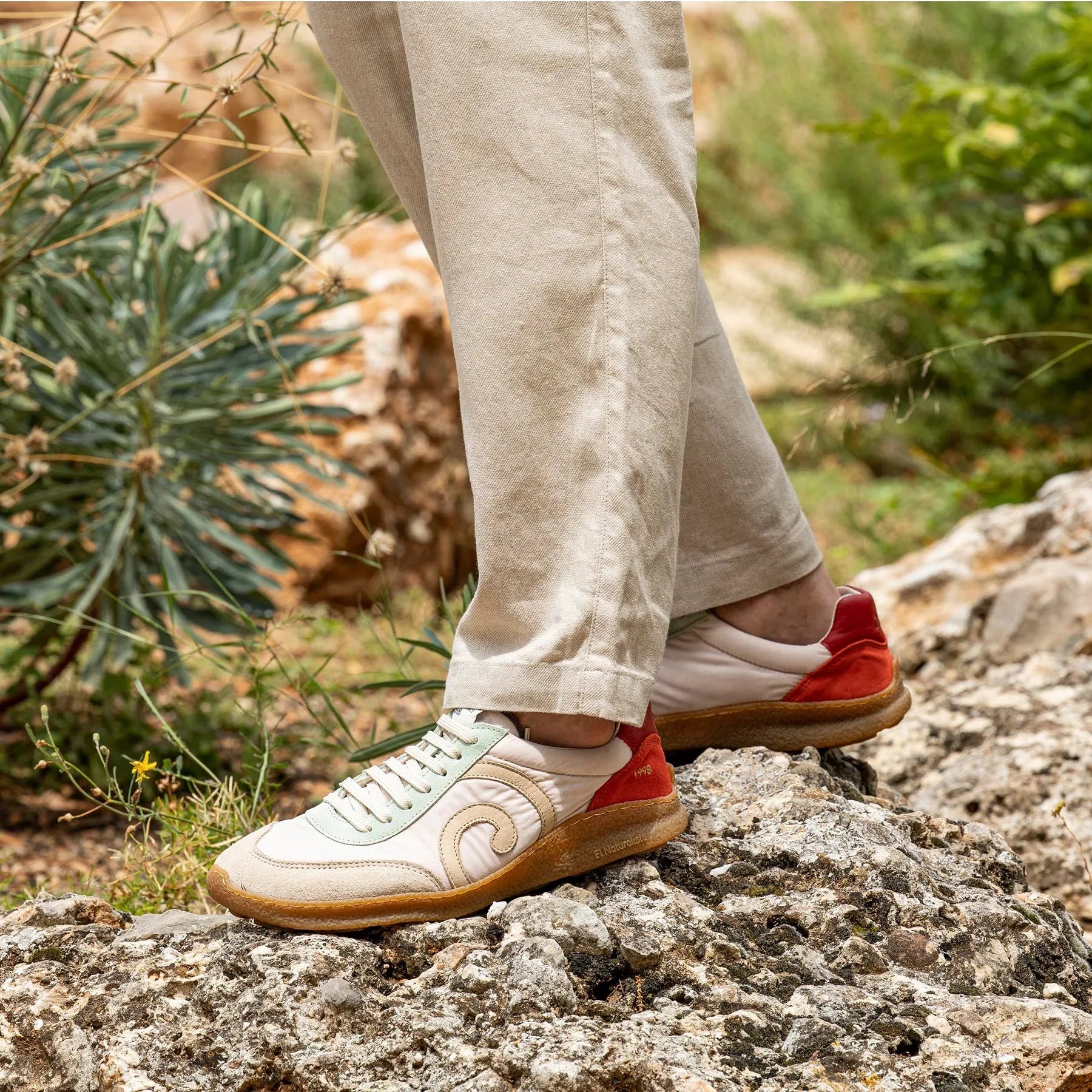 El Naturalista N5435A Unisex Wide Spanish Multi Cream Leather Lace Up Shoes