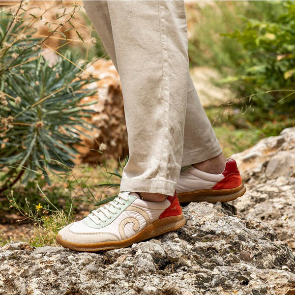 El Naturalista N5435A Unisex Wide Spanish Multi Cream Leather Lace Up Shoes