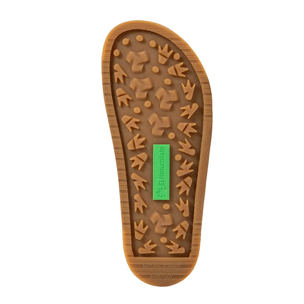 El Naturalista N6003 Unisex Wide Spanish Cream Leather Slip-On Sandals with textured sole and neutral tones.