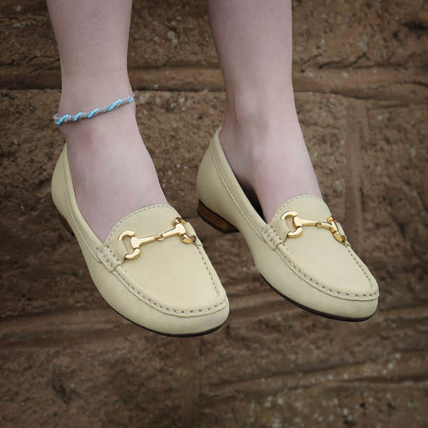 Elevate Your Sole 25836 Sunflower Ladies Yellow Nubuck Leather Loafers - elevate your sole