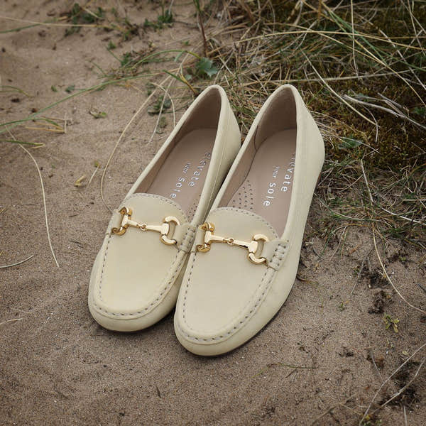 Elevate Your Sole 25836 Sunflower Ladies Yellow Nubuck Leather Loafers - elevate your sole