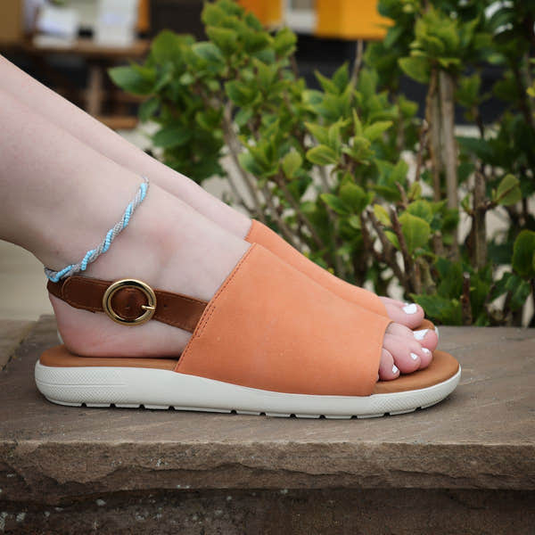 Elevate Your Sole 49132 Caribe Ladies Nougat Leather Sandals - elevate your sole