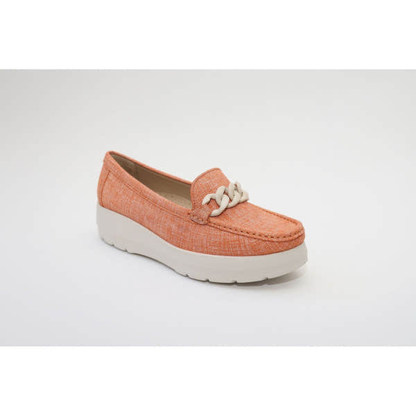 Elevate Your Sole 50606 Locanda Ladies Orange Leather Loafers - elevate your sole