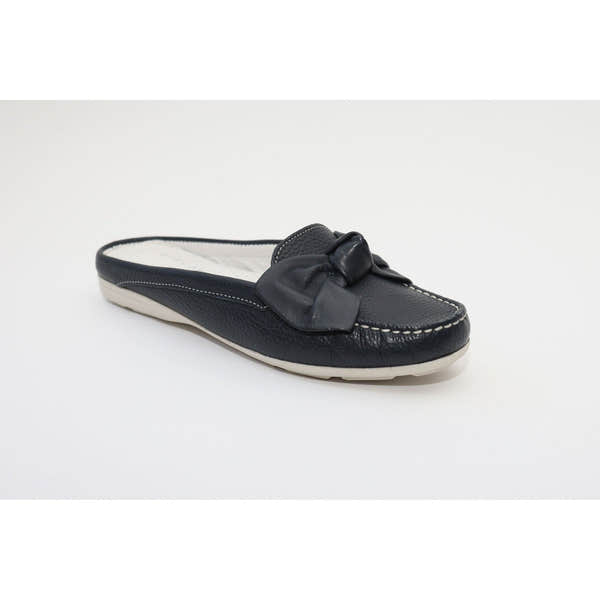 Elevate Your Sole 6347 Cannes Ladies Elba Blue Leather Mules - elevate your sole