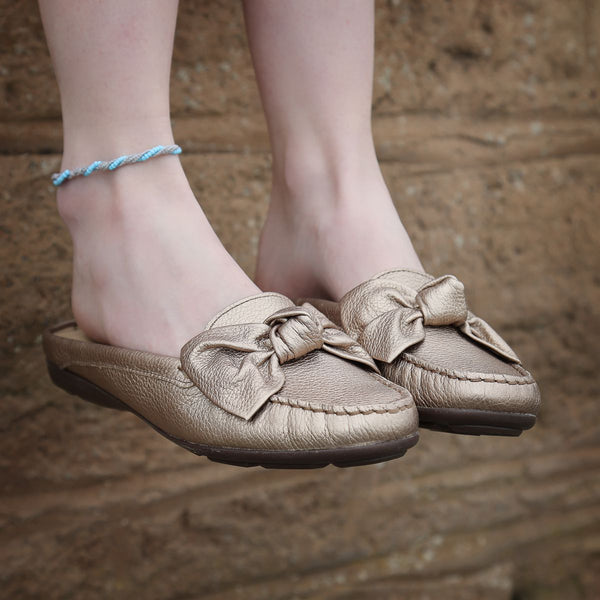 Elevate Your Sole 6347 Cannes Ladies Prata Velha Leather Mules - elevate your sole