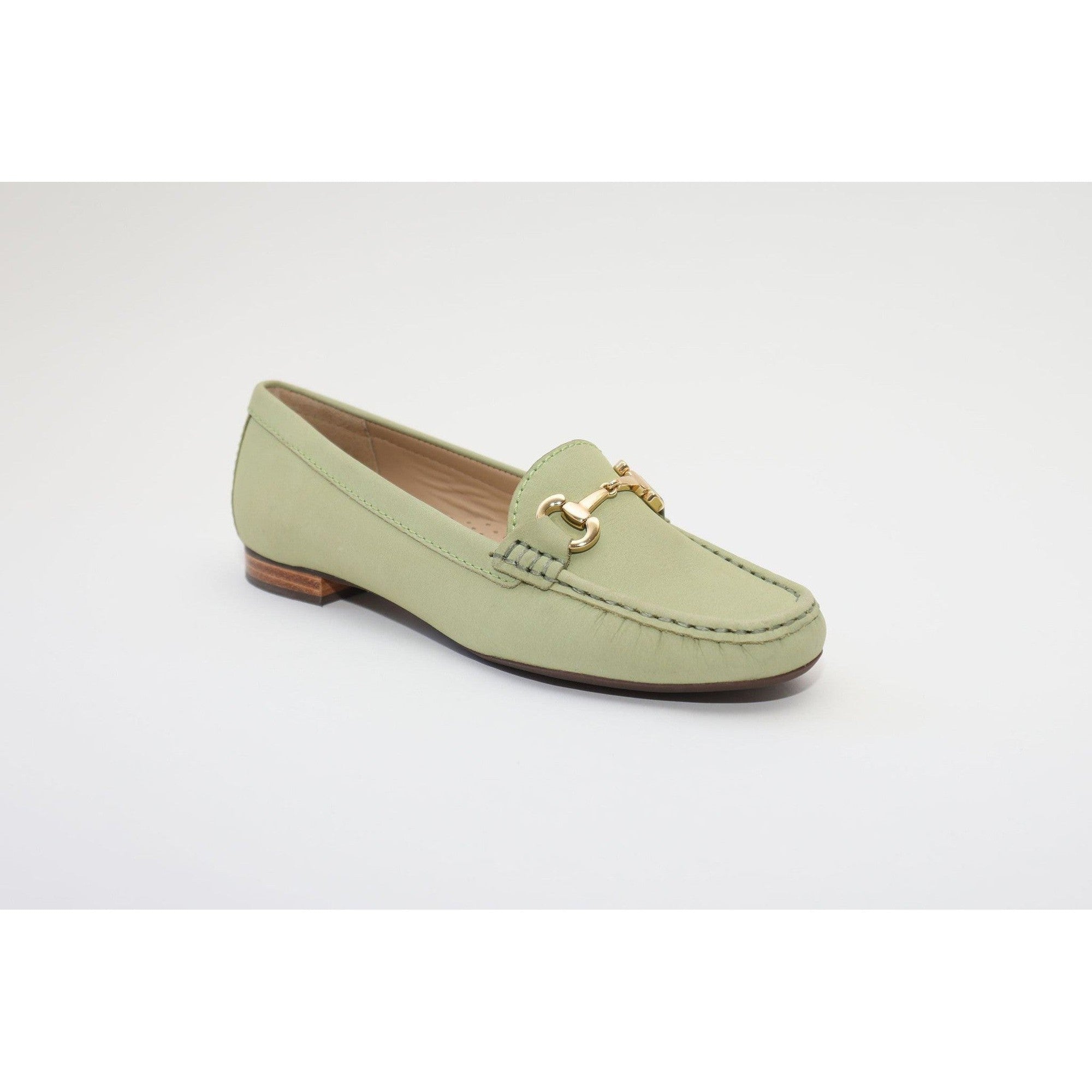 Elevate your Sole 25836 Sunflower Ladies Lime Nubuck Leather Loafers - elevate your sole