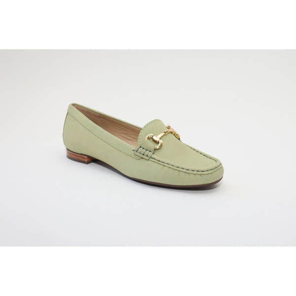 Elevate your Sole 25836 Sunflower Ladies Lime Nubuck Leather Loafers - elevate your sole