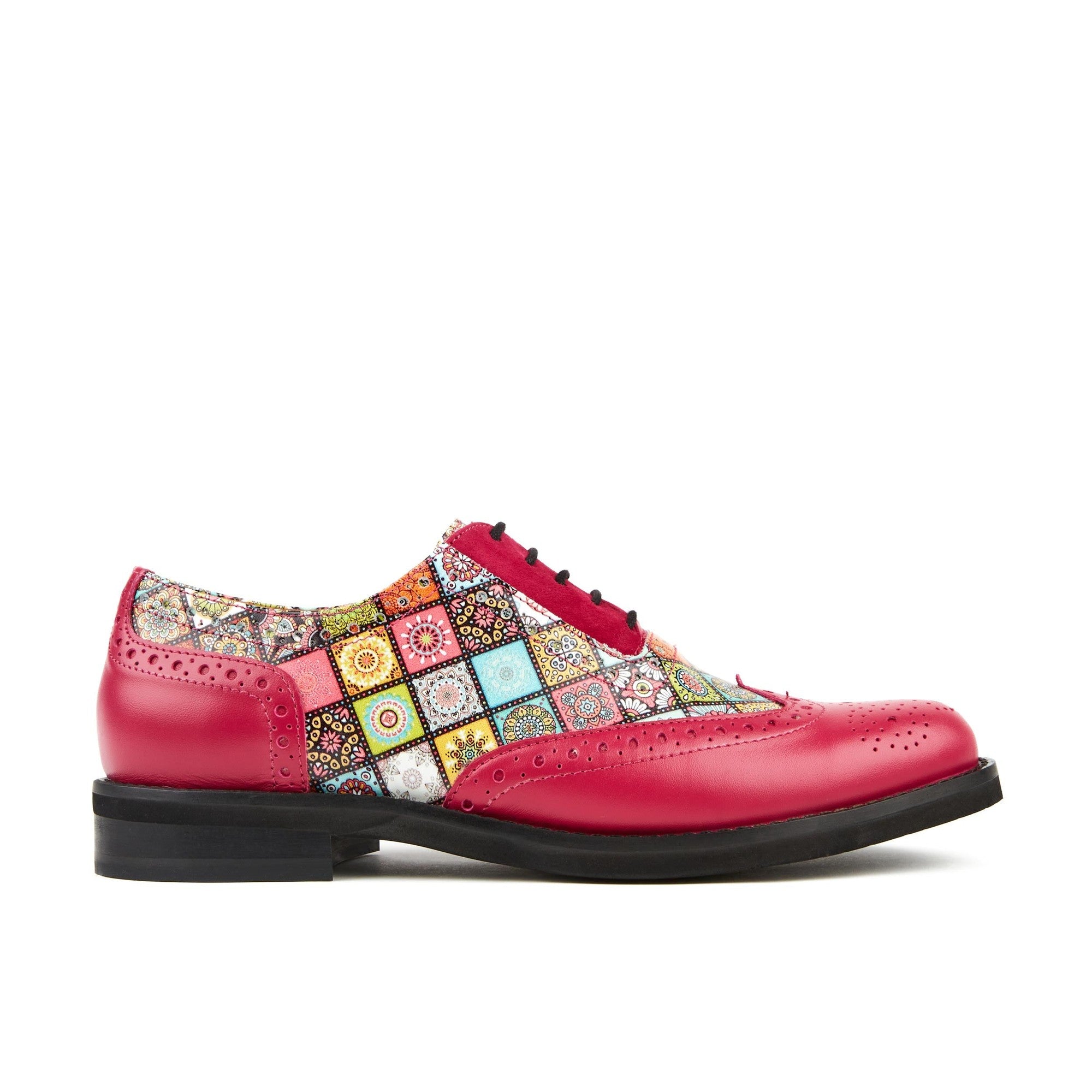 Embassy London Vivienne Ladies High Summer Pink Leather Lace Up Brogues-elevate your sole