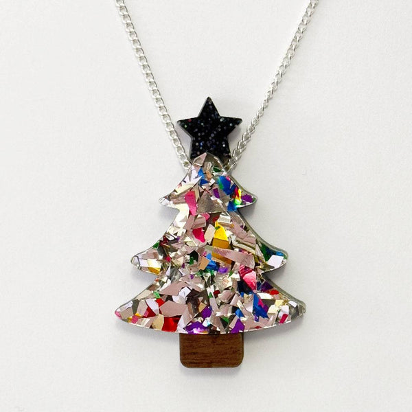 Esoteric London Colour Pop Christmas Tree Necklace-elevate your sole