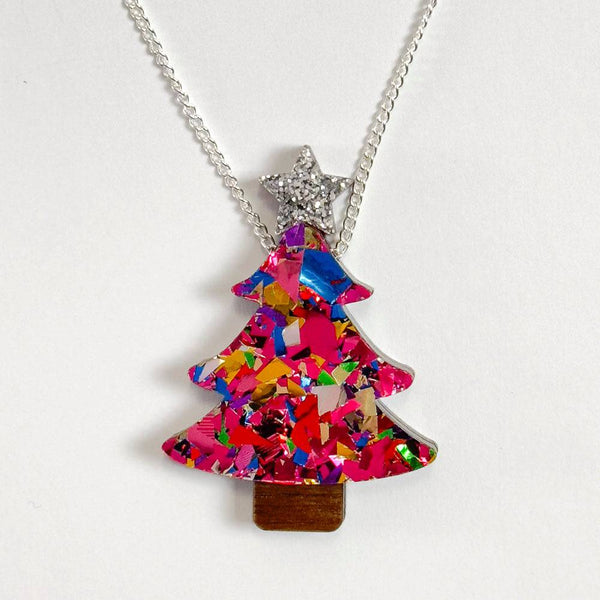 Esoteric London Colour Pop Christmas Tree Necklace-elevate your sole