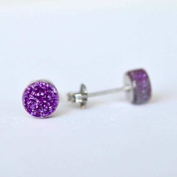 Esoteric London Mini Glitter Dot Stud Earrings-elevate your sole