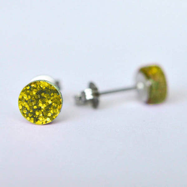 Esoteric London Mini Glitter Dot Stud Earrings-elevate your sole
