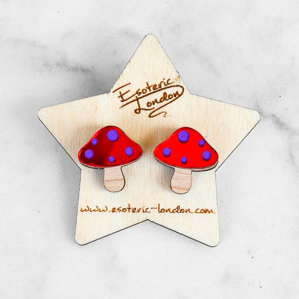 Esoteric London Toadstool Stud Earrings-elevate your sole