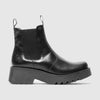 Fly Medi789 Ladies Rug Black Leather Pull On Ankle Boots
