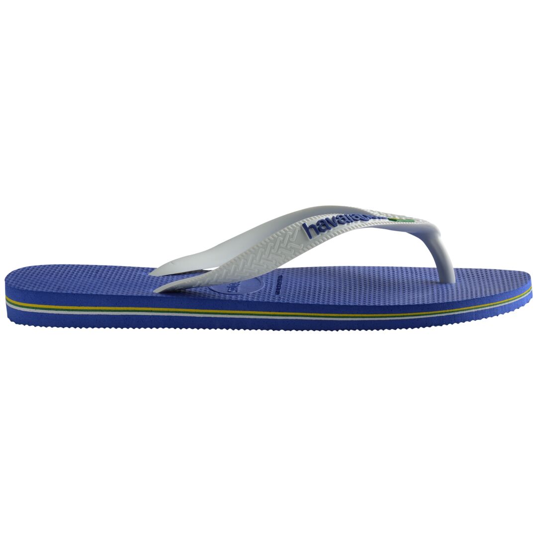 Havaianas Brasil Logo Unisex Marine Blue Toe Post Sandals